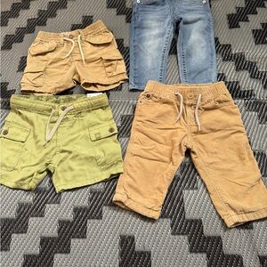 Kids Cargo Shorts and Pull-On Pants - Tan and Olive